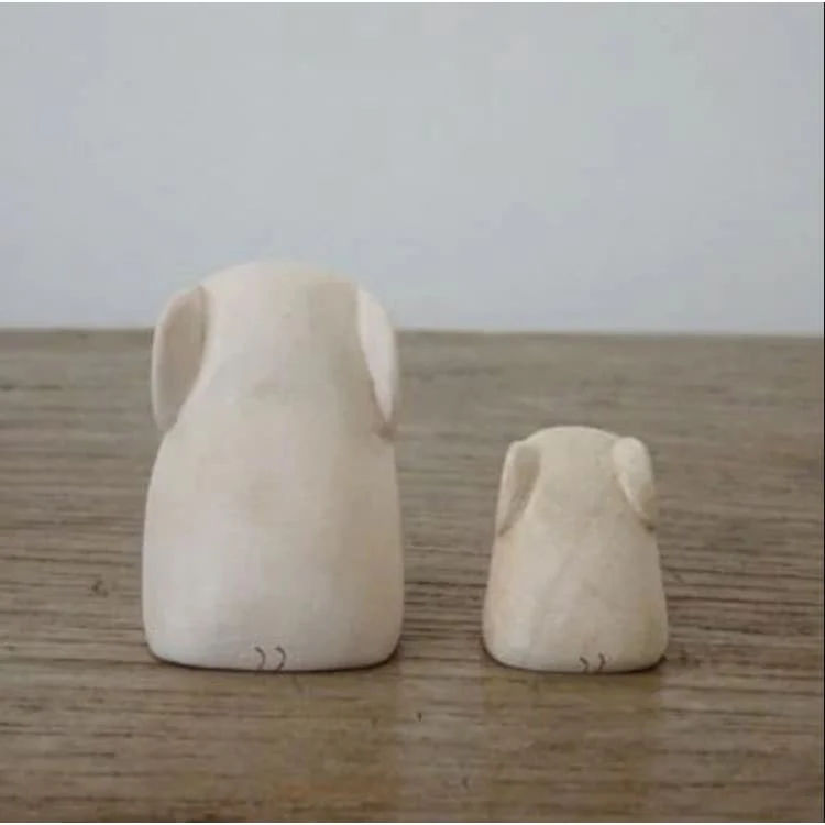 Figurine Enfant Éléphant en Bois - Image 4