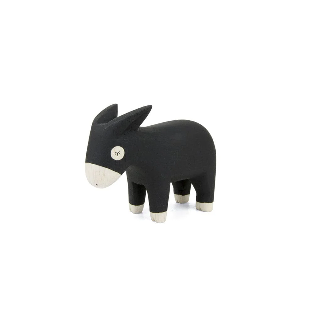 Figurine Ane en Bois