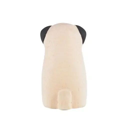 Figurine Chien Carlin en Bois - Image 4