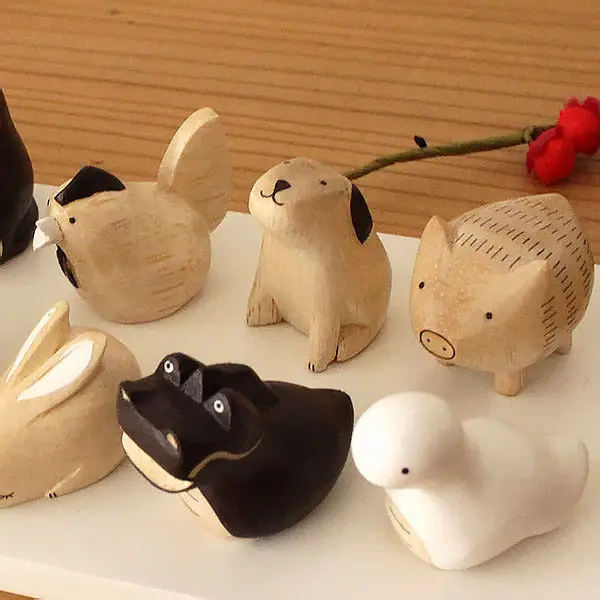 Figurine Chien en bois | Signe du Zodiaque - Image 7