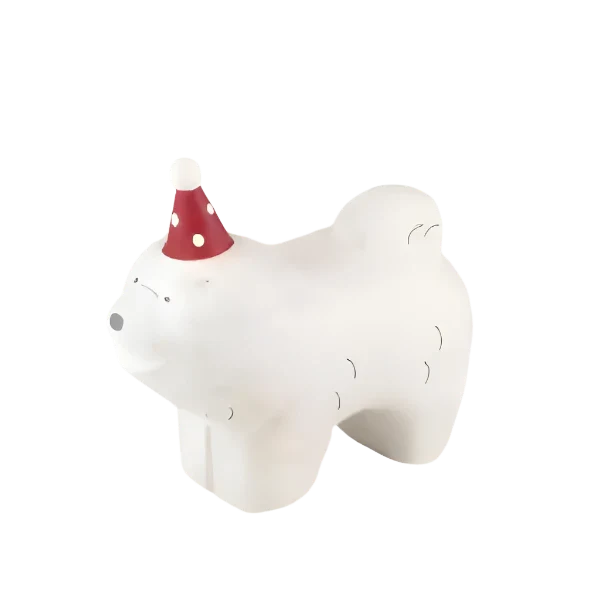Figurine Chow Chow de Noël en Bois