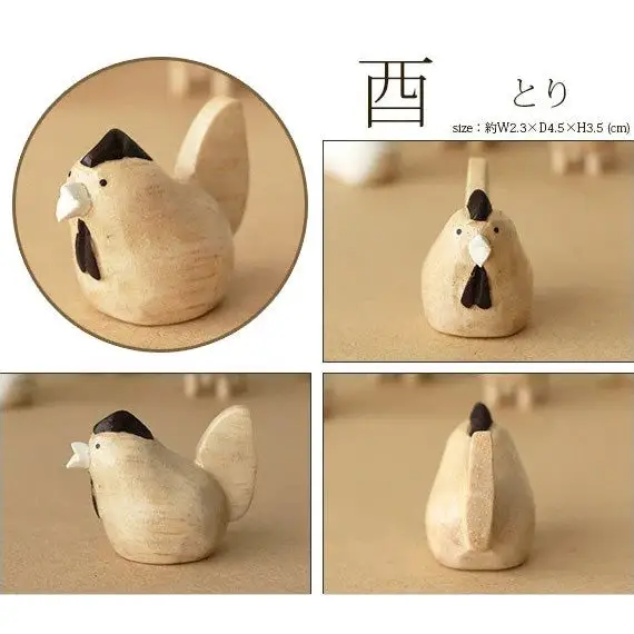 Figurine Coq en Bois | Signe du Zodiaque - Image 5
