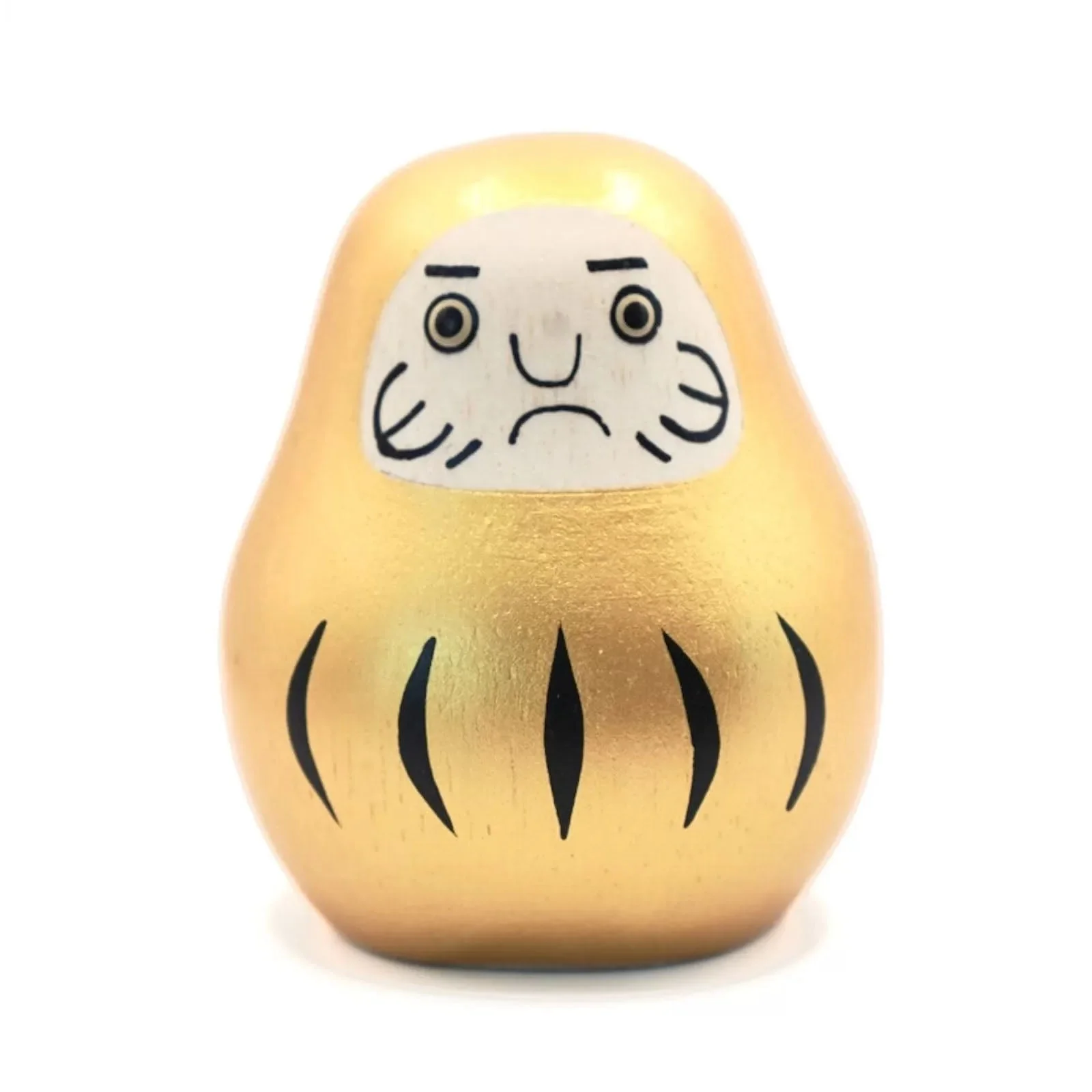 Figurine Daruma Or en bois