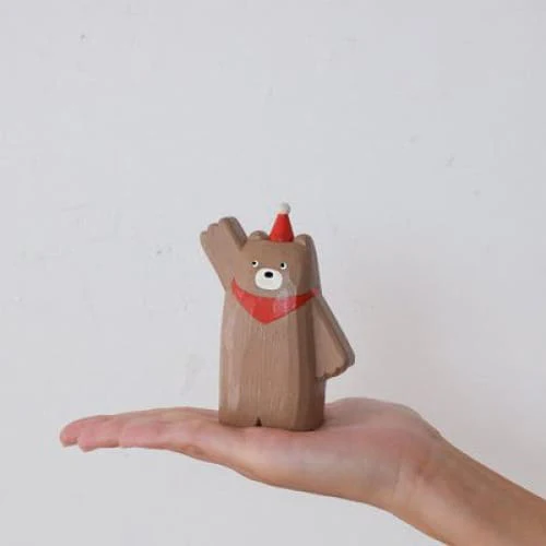 Figurine en bois - Bon amis de Noël - Top-là Ours - Image 6