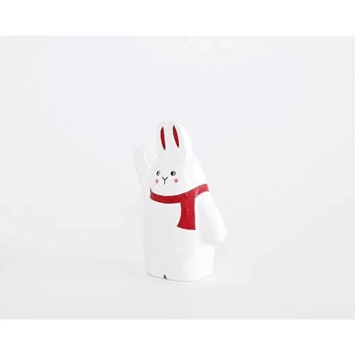 Figurine en bois - Bons amis de Noël - Top-là Lapin - Image 6