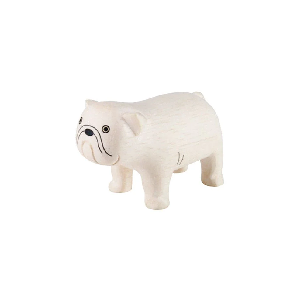 Figurine en bois- Bulldog