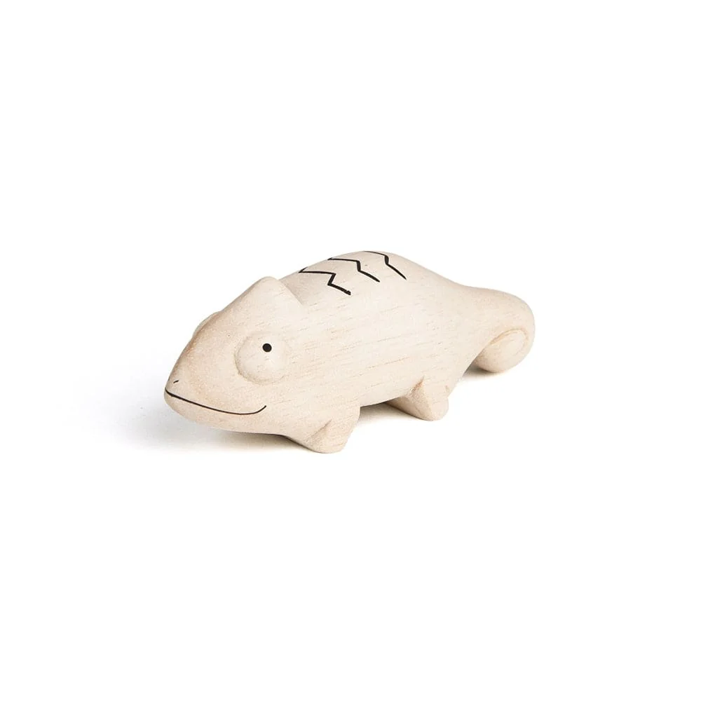 Figurine en bois - Caméléon