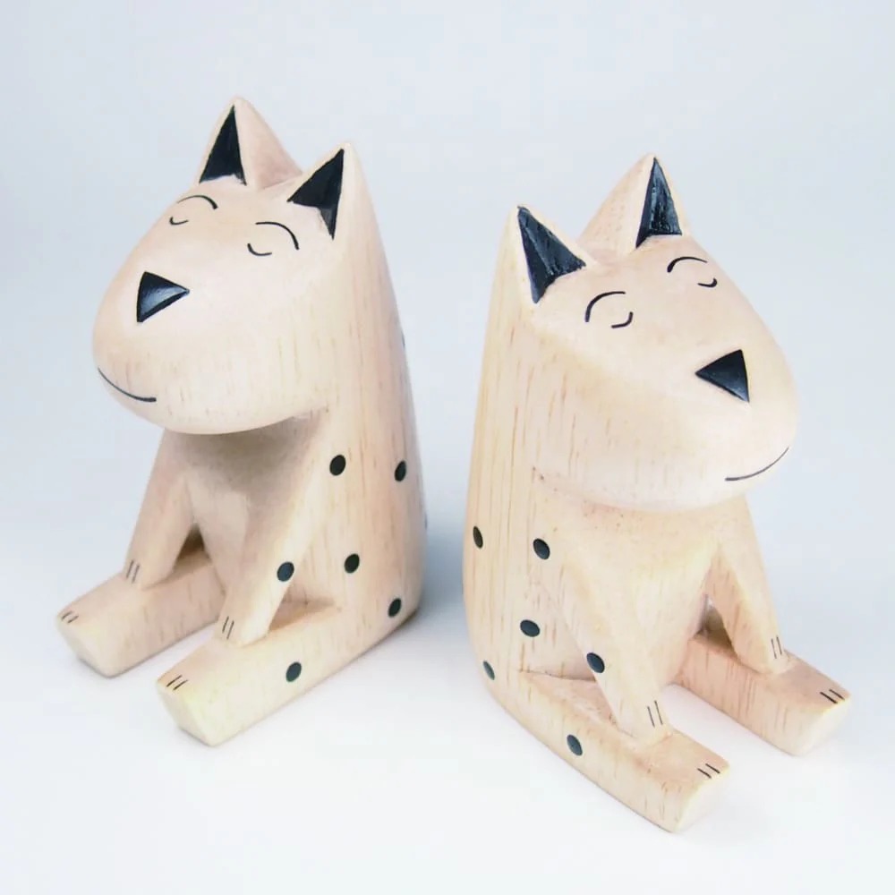 Figurine en bois Cat & Dog - Petit chat noir - Image 3