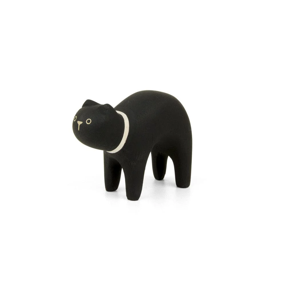Figurine en bois - Chat Noir
