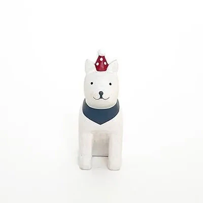 Figurine en bois – Chien Akita – Noël Polepole - Image 2