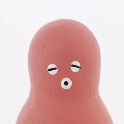Figurine en bois été - Poulpe rose - Image 2