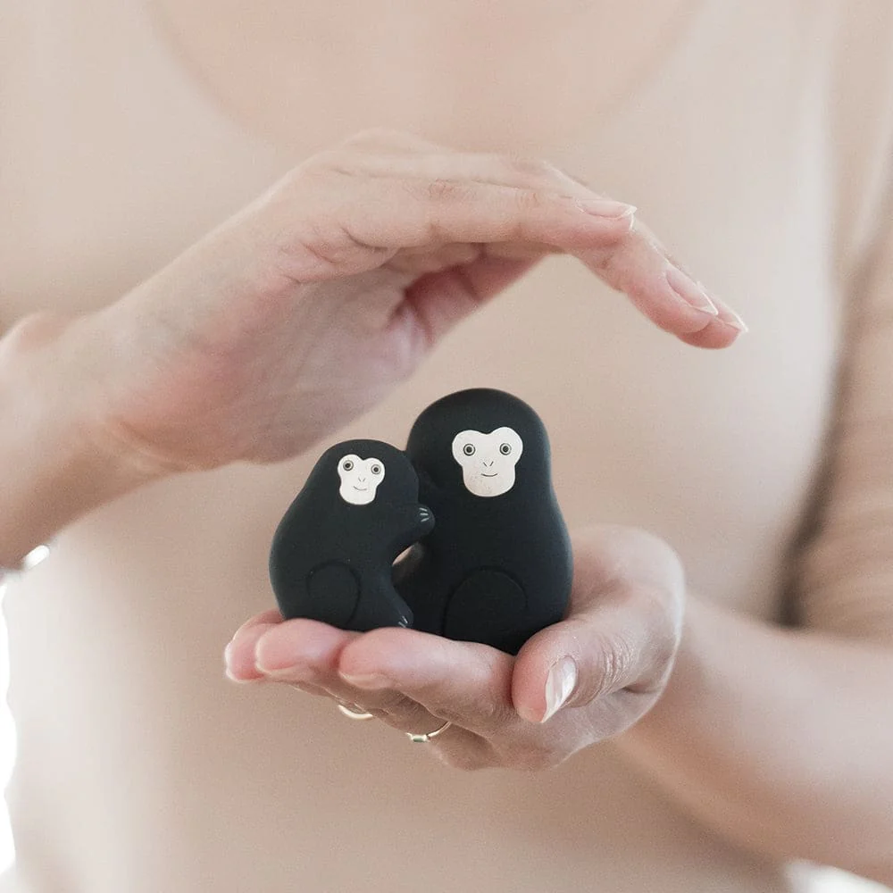Figurine en bois - Famille singe - Image 4