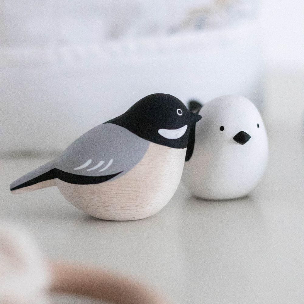 Figurine en bois  - Mésange à tête noire - Image 3