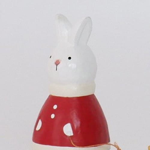 Figurine en bois Noël - Lapin avec cadeau de Noël - Image 3