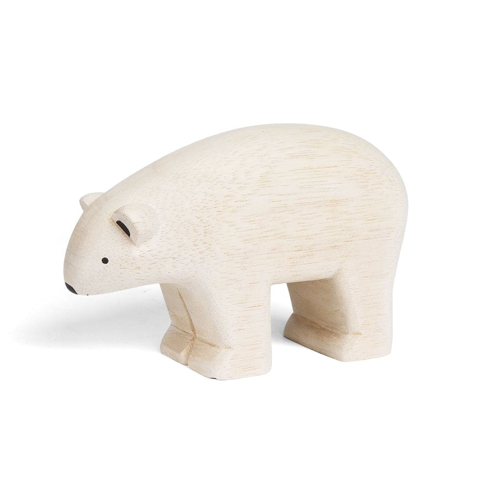 Figurine en bois grande taille  - Ours Polaire