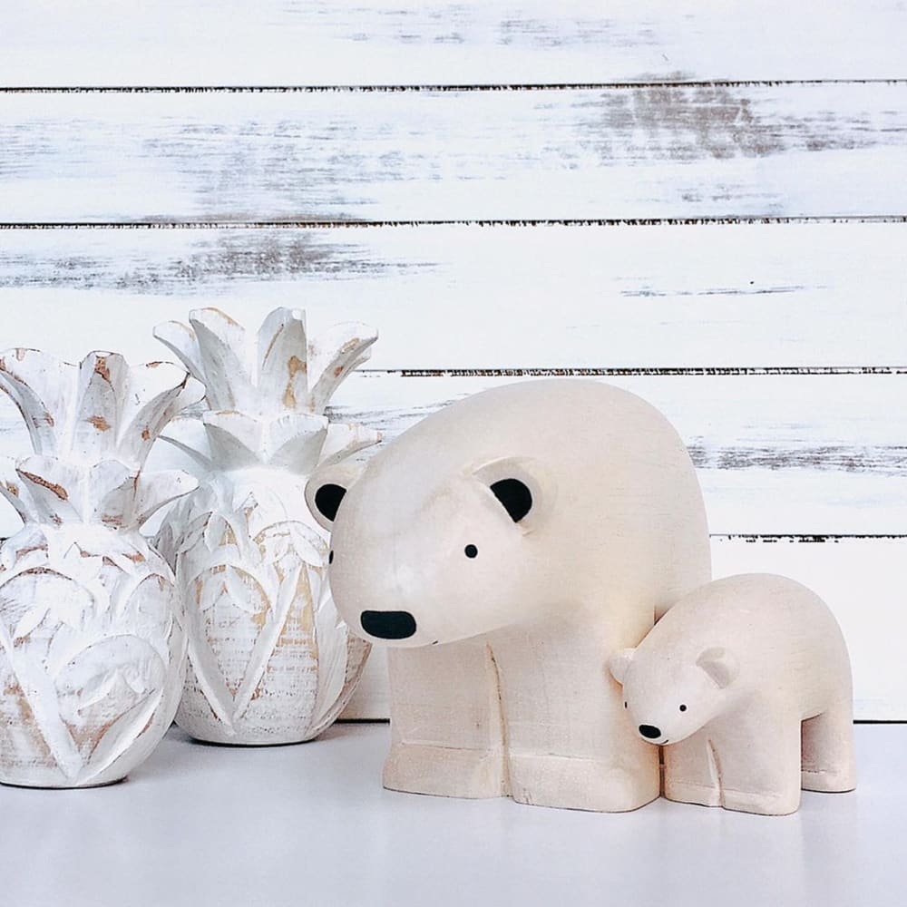 Figurine en bois grande taille  - Ours Polaire - Image 4