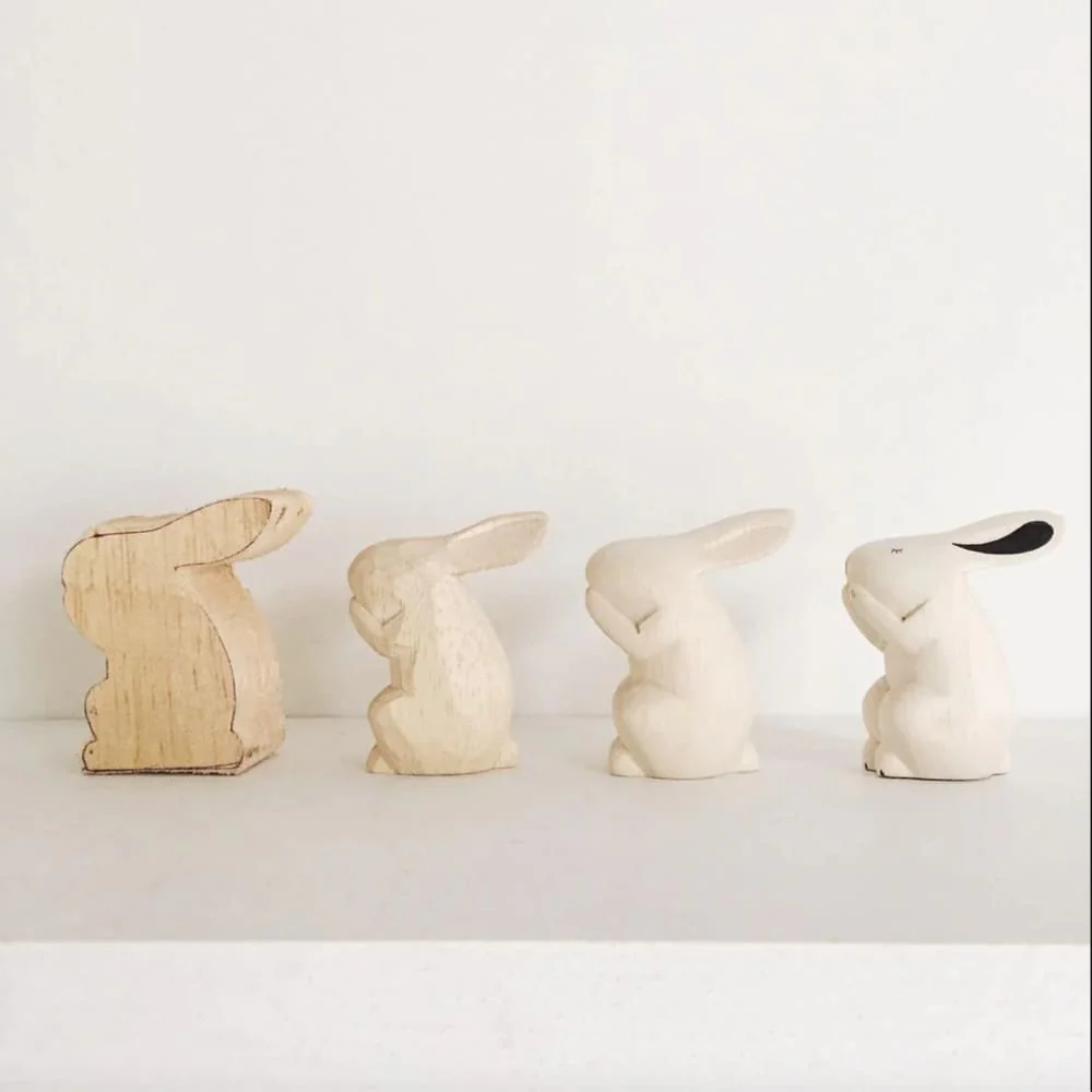 Figurine en bois Oyako - Chaton noir - Image 8