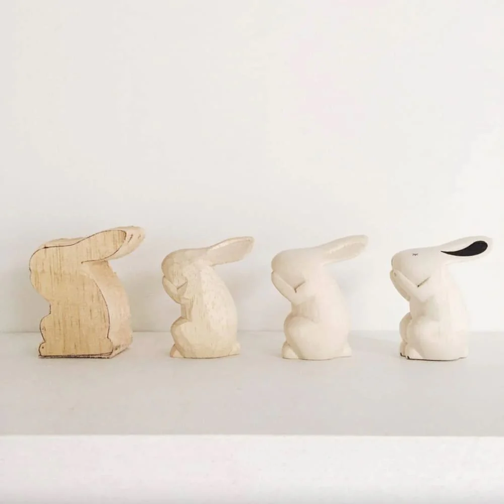 Figurine en bois Oyako - Chaton Siamois - Image 6