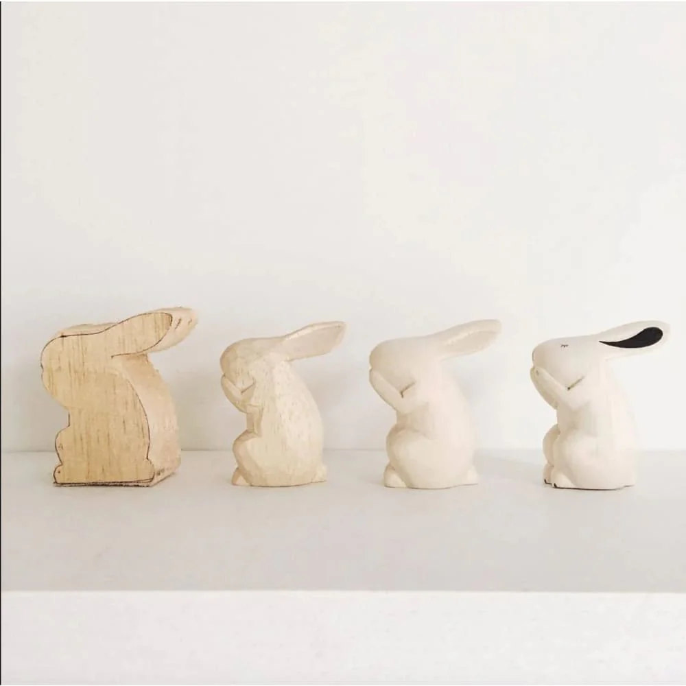 Figurine en bois Oyako - Lapereau - Image 7