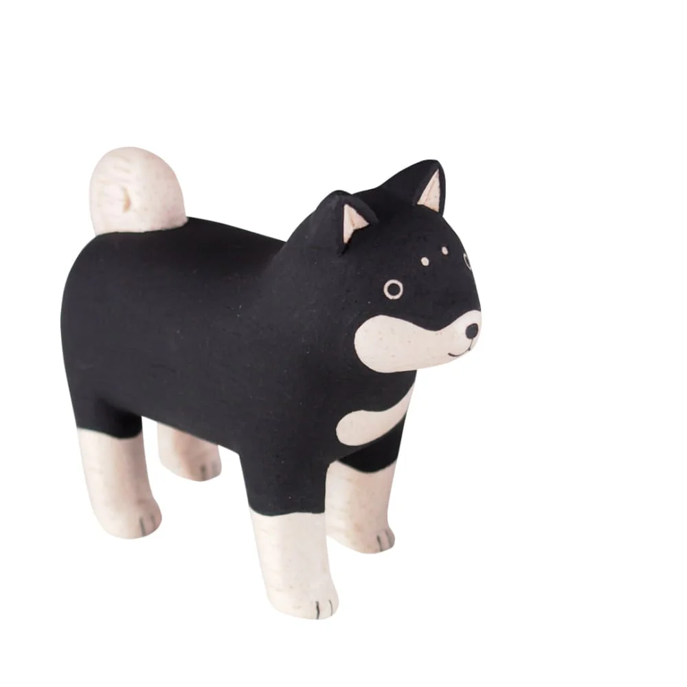 Figurine en bois Oyako - Parent chien Chiba inu