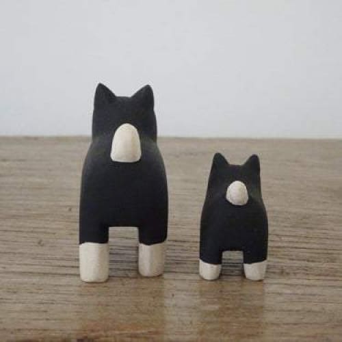 Figurine en bois Oyako - Parent chien Chiba inu - Image 2