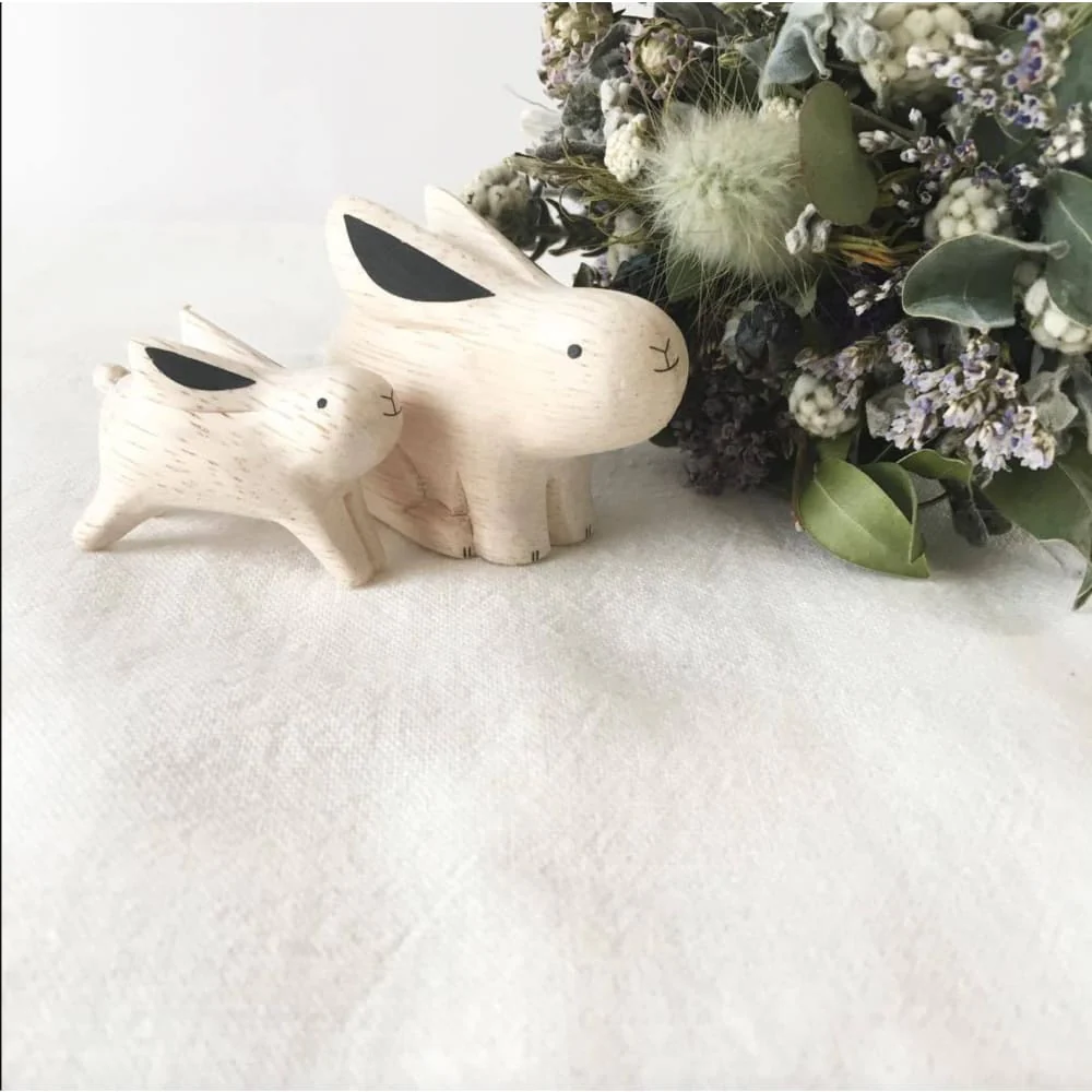 Figurine en bois Oyako - Parent lapin - Image 10