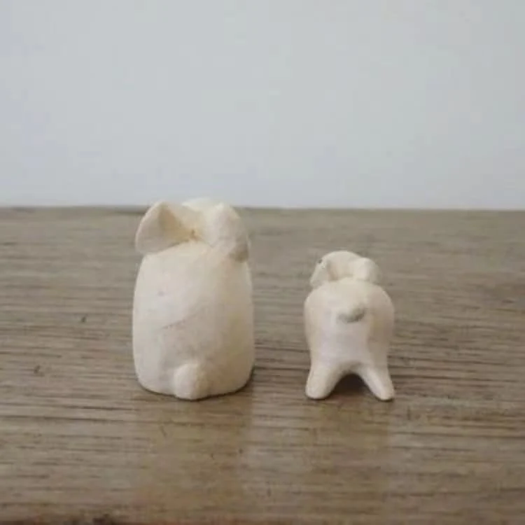 Figurine en bois Oyako - Parent lapin - Image 3