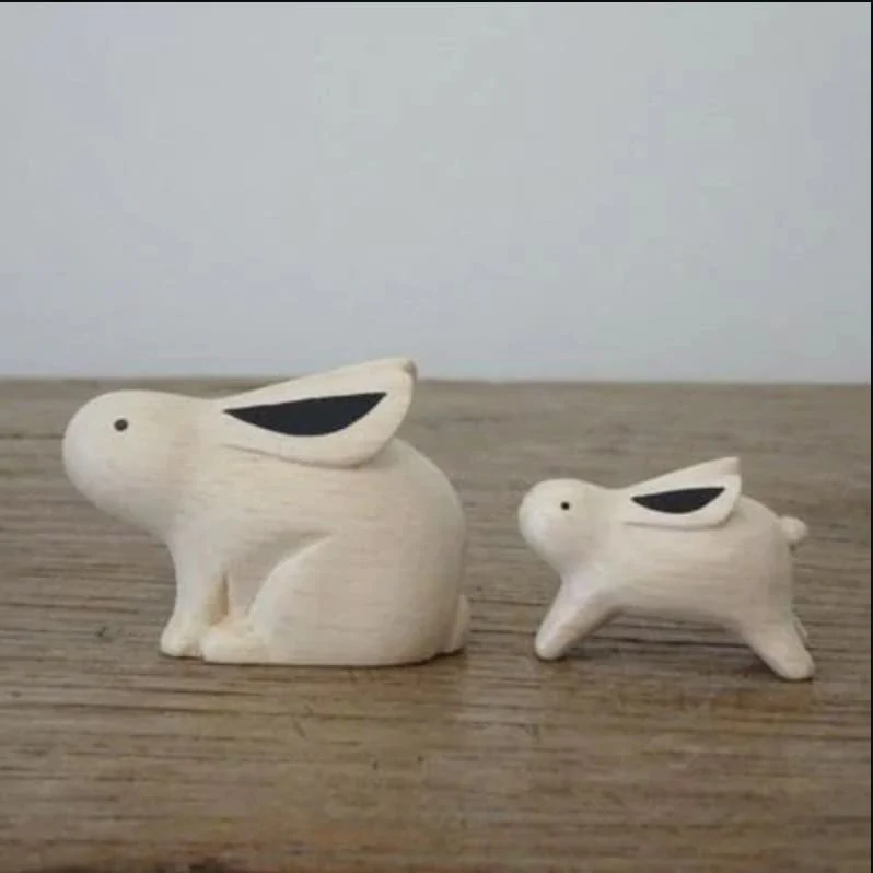 Figurine en bois Oyako - Parent lapin - Image 5
