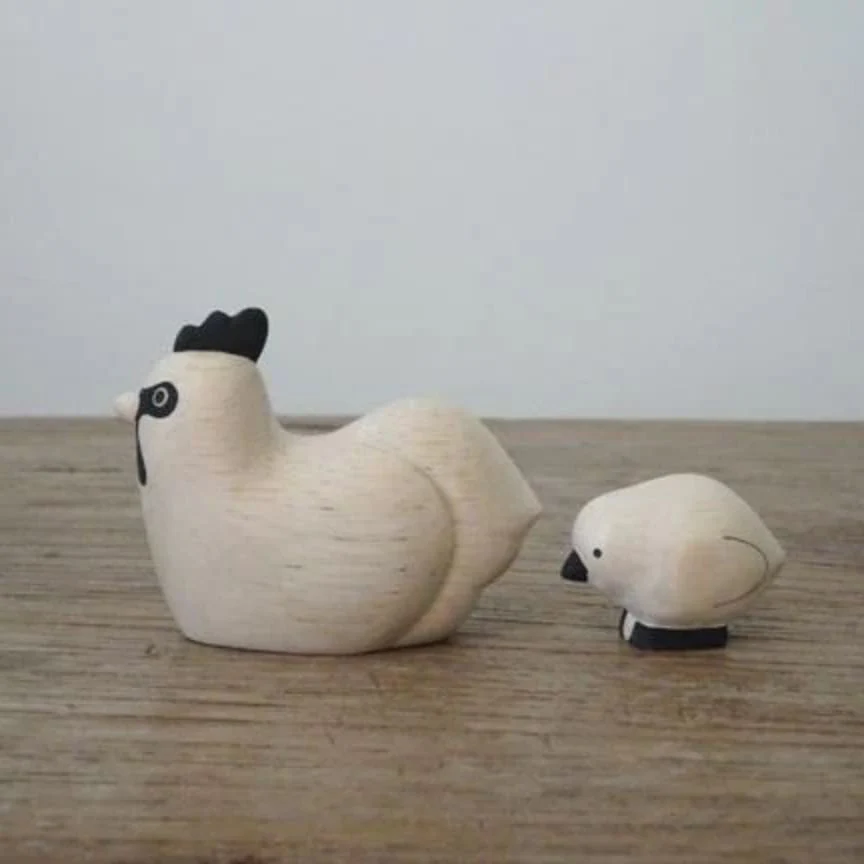 Figurine en bois Oyako - Poussin - Image 4