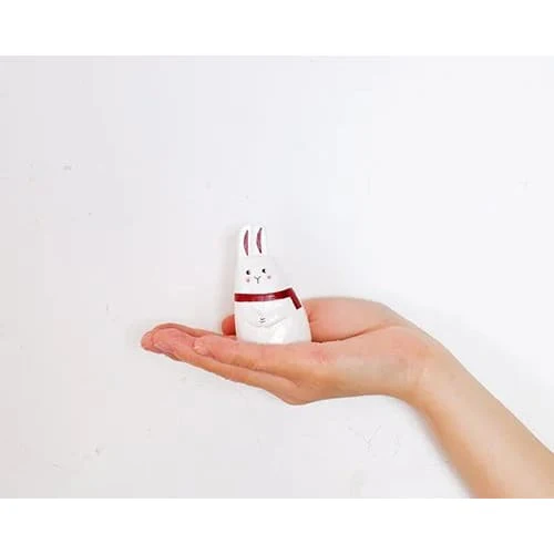 Figurine en bois série de Noël "se blottir" - Lapin - Image 4