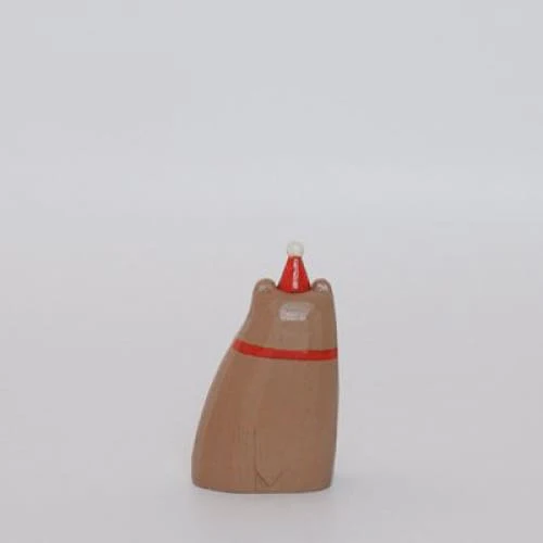 Figurine en bois série de Noël "se blottir" - Ours - Image 3
