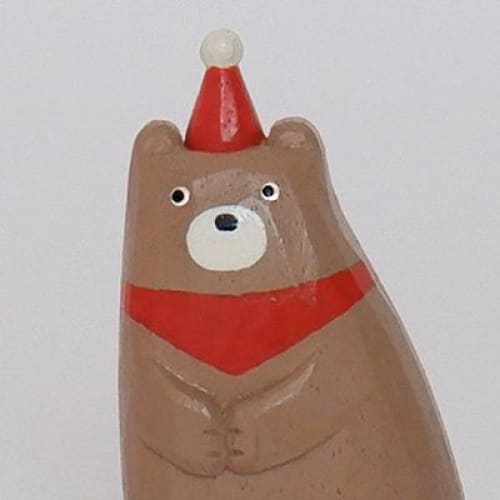 Figurine en bois série de Noël "se blottir" - Ours - Image 5