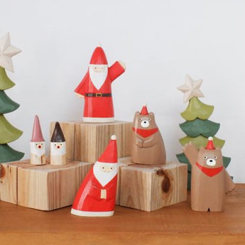 Figurine en bois série de Noël "se blottir" - Ours - Image 8