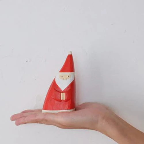 Figurine en bois série de Noël "se blottir" - Père Noël - Image 6