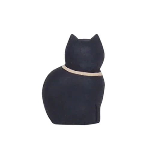 Figurine Enfant Chat noir en Bois - Image 3