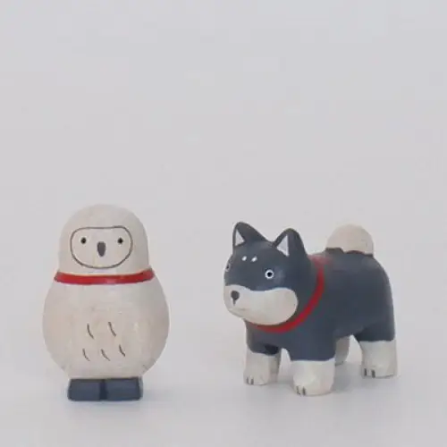 Figurine Hibou de Noël Enfant en Bois - Image 4