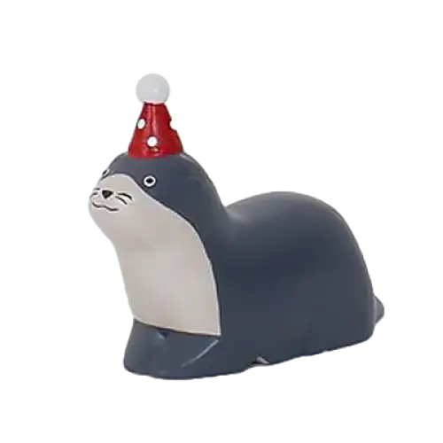 Figurine Loutre de Noël en Bois
