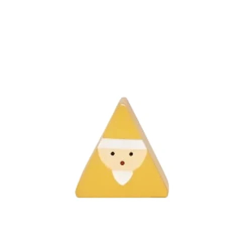 Figurine Père Noël Triangulaire de Noël Or