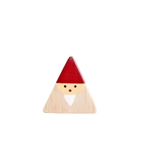 Figurine Père Noël Triangulaire de Noël Rouge