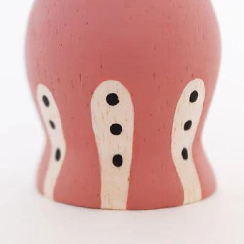 Figurine Poulpe rose en Bois - Image 5
