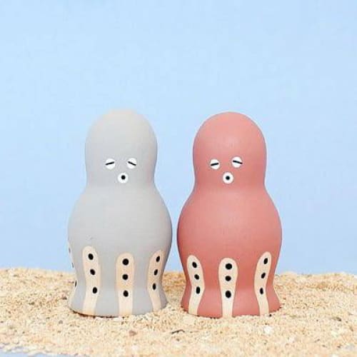 Figurine Poulpe rose en Bois - Image 7
