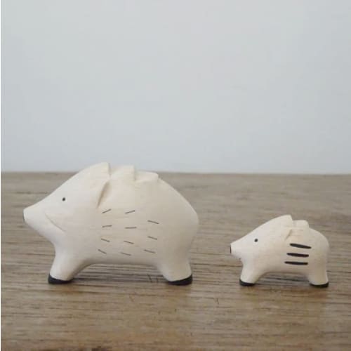 Figurine Sanglier enfant en Bois - Image 2