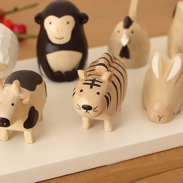 Figurine Tigre en bois | Signe du Zodiaque - Image 7