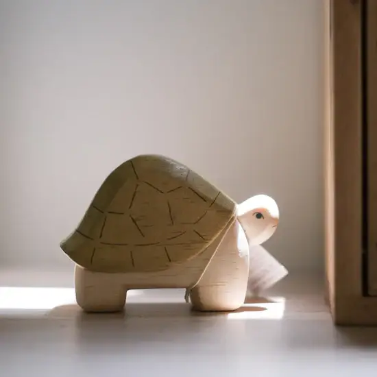 Figurine Tortue Géante des Galapagos en Bois | HAKOBUNE - Image 3