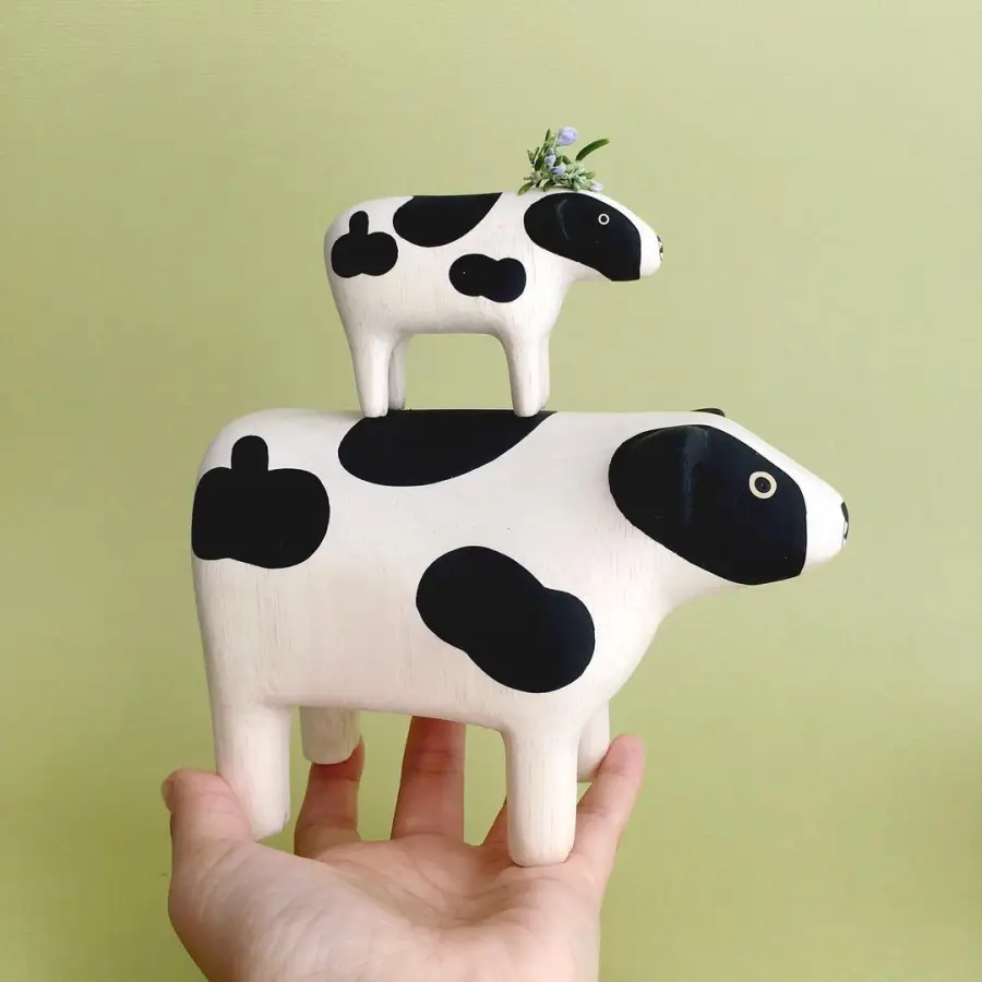 Figurine Vache Pole Pole Grande Taille - Image 5