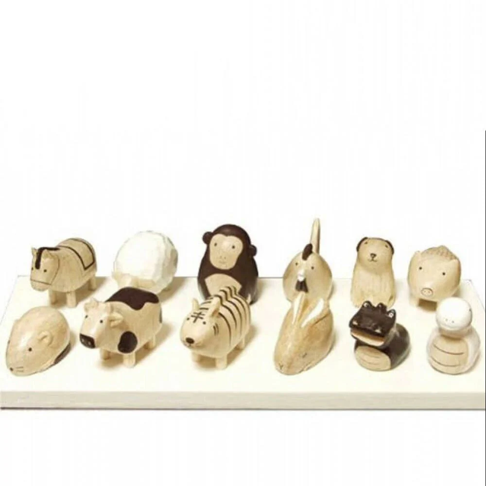 Figurines en bois Eto - Set signes du zodiaque chinois