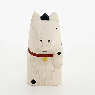 Figurine en bois – Maneki UMA – Figurines porte-bonheur - Image 2