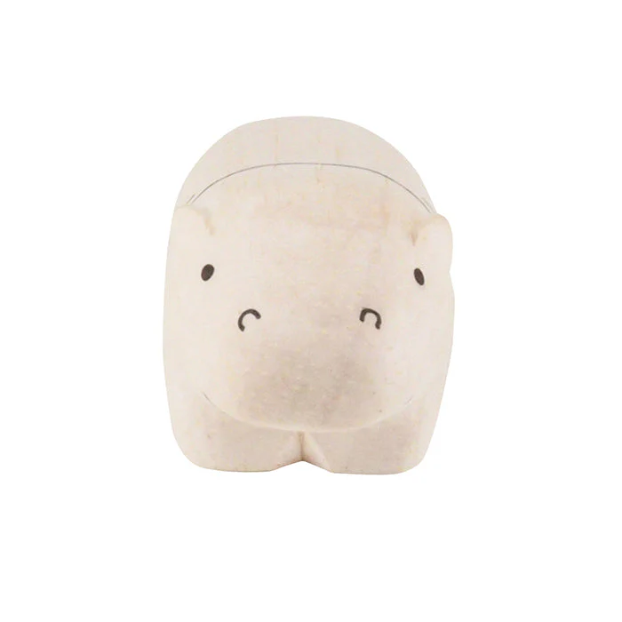 Figurine en bois – Hippopotame Enfant - Image 2