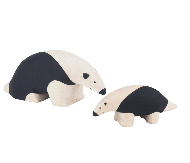 Figurine en bois – Fourmilier parent (Polepole)