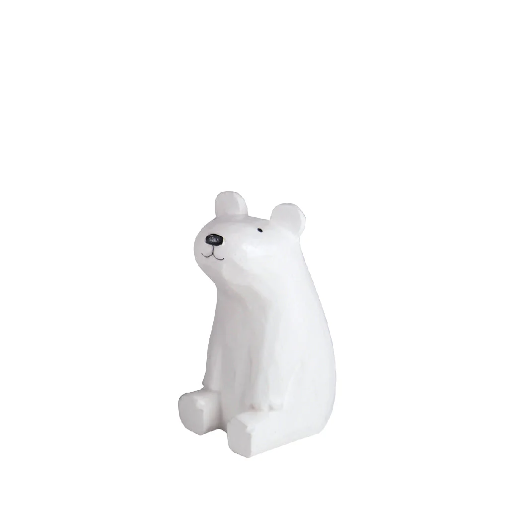 Figurine en bois – Ours polaire assis (enfant
